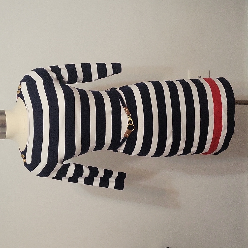 Ralph Lauren Striped Nautical 3/4 Sleeve Dress Sz S